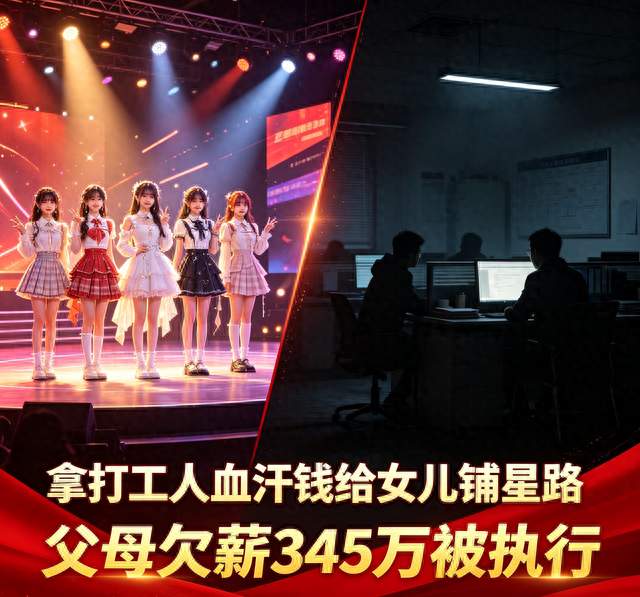 13岁女孩出道，父母欠薪345万被执行