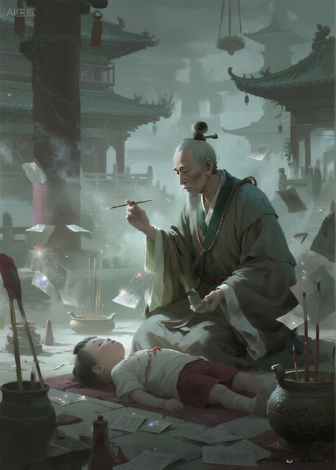 明朝传奇故事
明朝万历年间，河南有一名术士在道观显灵宫借住，与他同住一屋的道士是