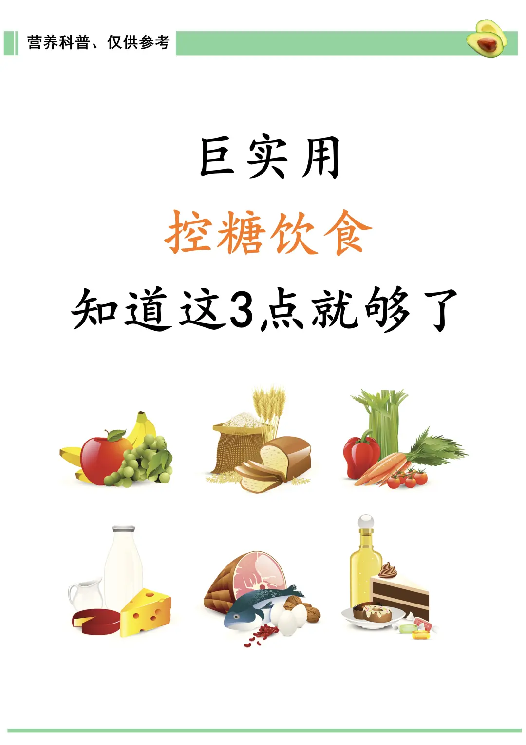 巨实用，控糖饮食知道这3点就够了