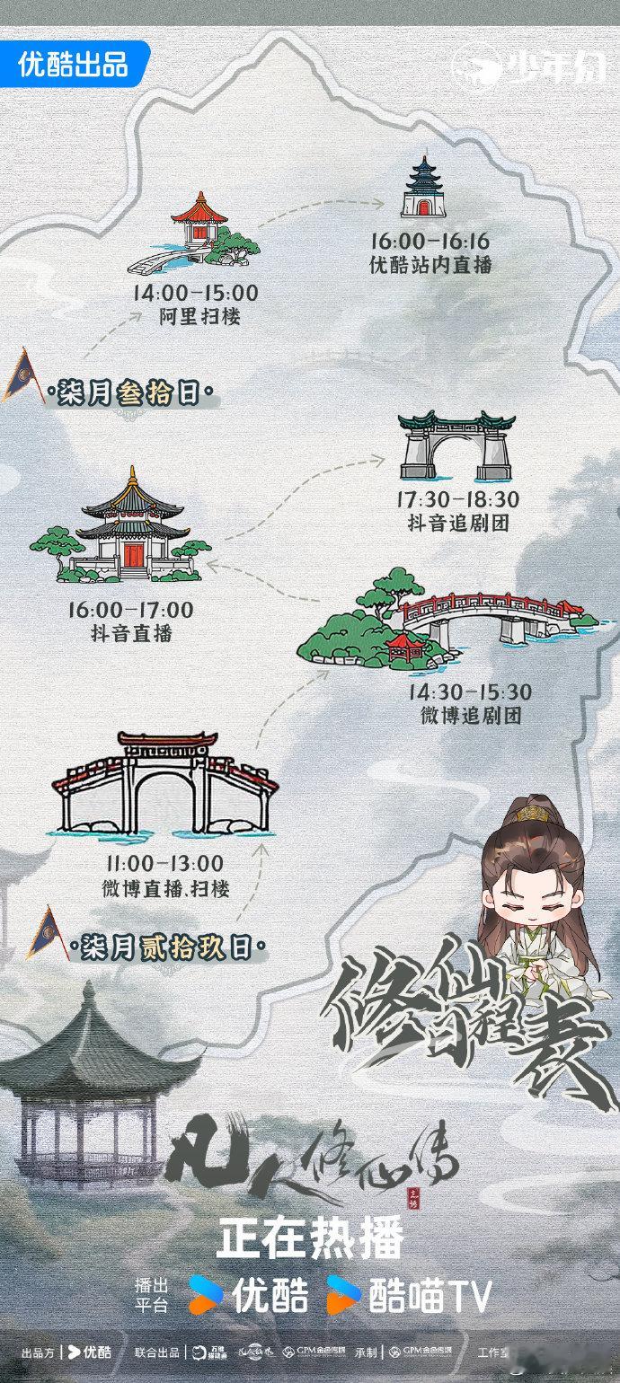 太赞啦！杨洋为《凡人修仙传》扫楼，圈粉无数。追剧团行程同步曝光，带你走进韩立的修