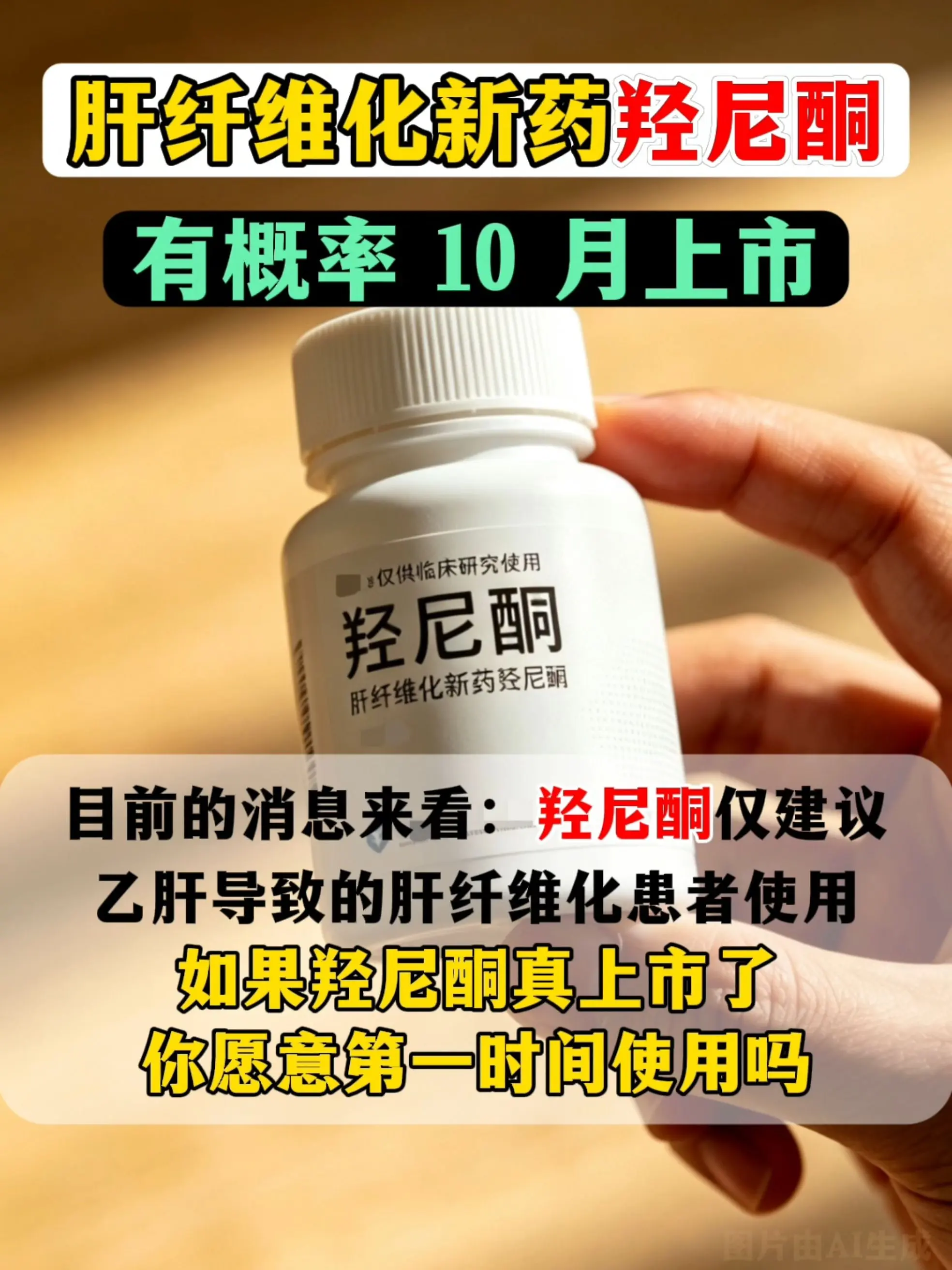 羟尼酮为吡啶类衍生物，系吡非尼酮的结构改良版本，根据二期试验结果:在恩...
