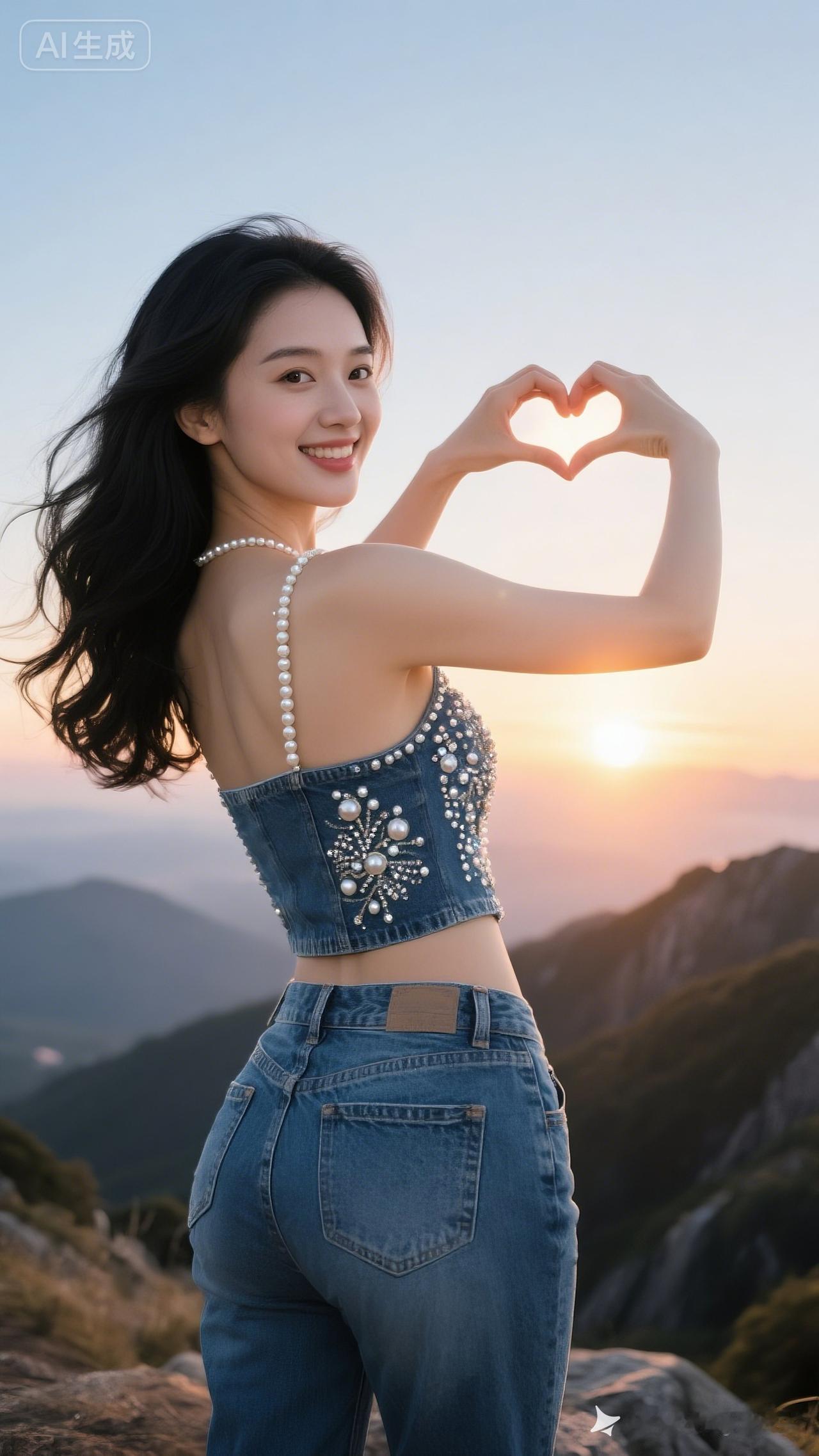 日落时分，心形的告白，牛仔的浪漫。