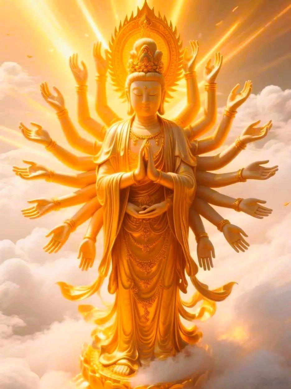 晨安吉祥千手观音菩萨，加持万千好运和财富🏮🏮🌷🌷 ！！！ ​​​