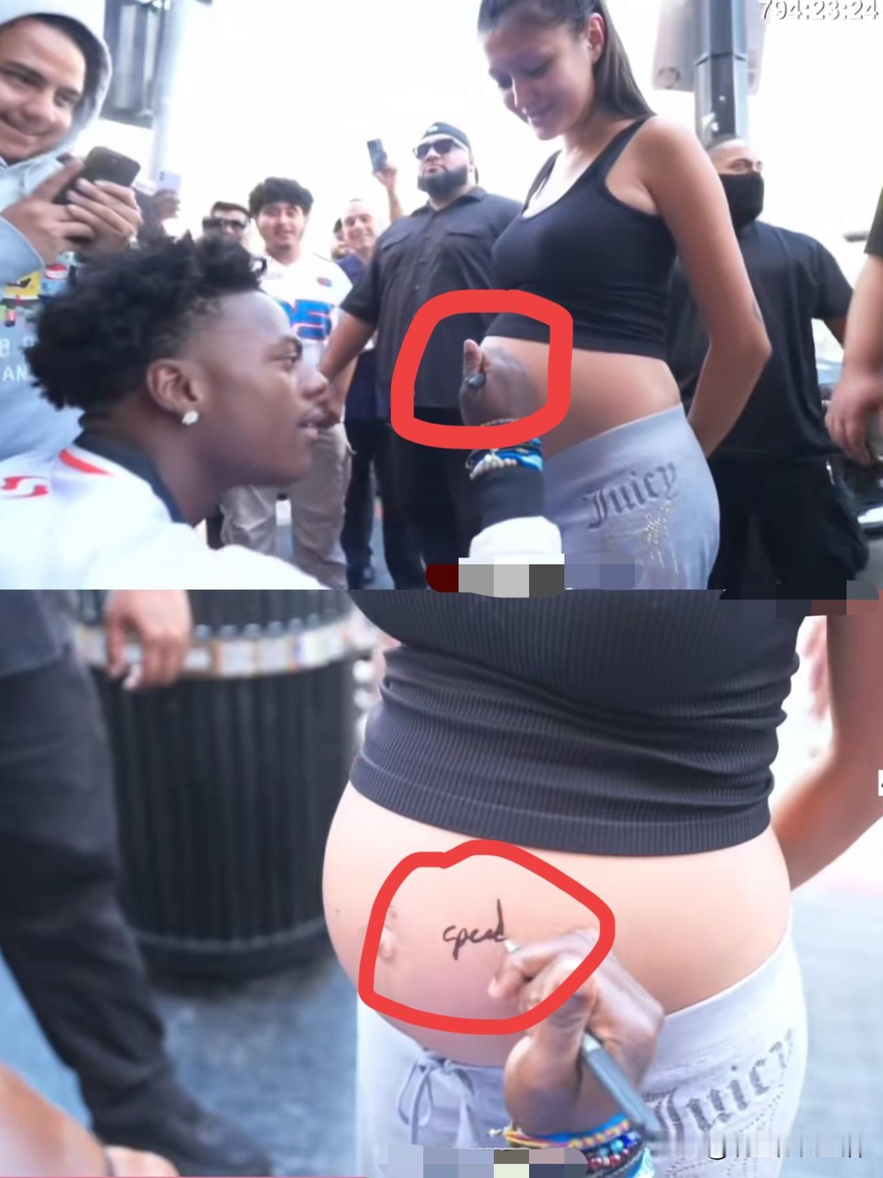 这也行？！在人家孕妇肚子上签名，这“甲亢哥”莫不是要认领孩子？

“现在是我的孩