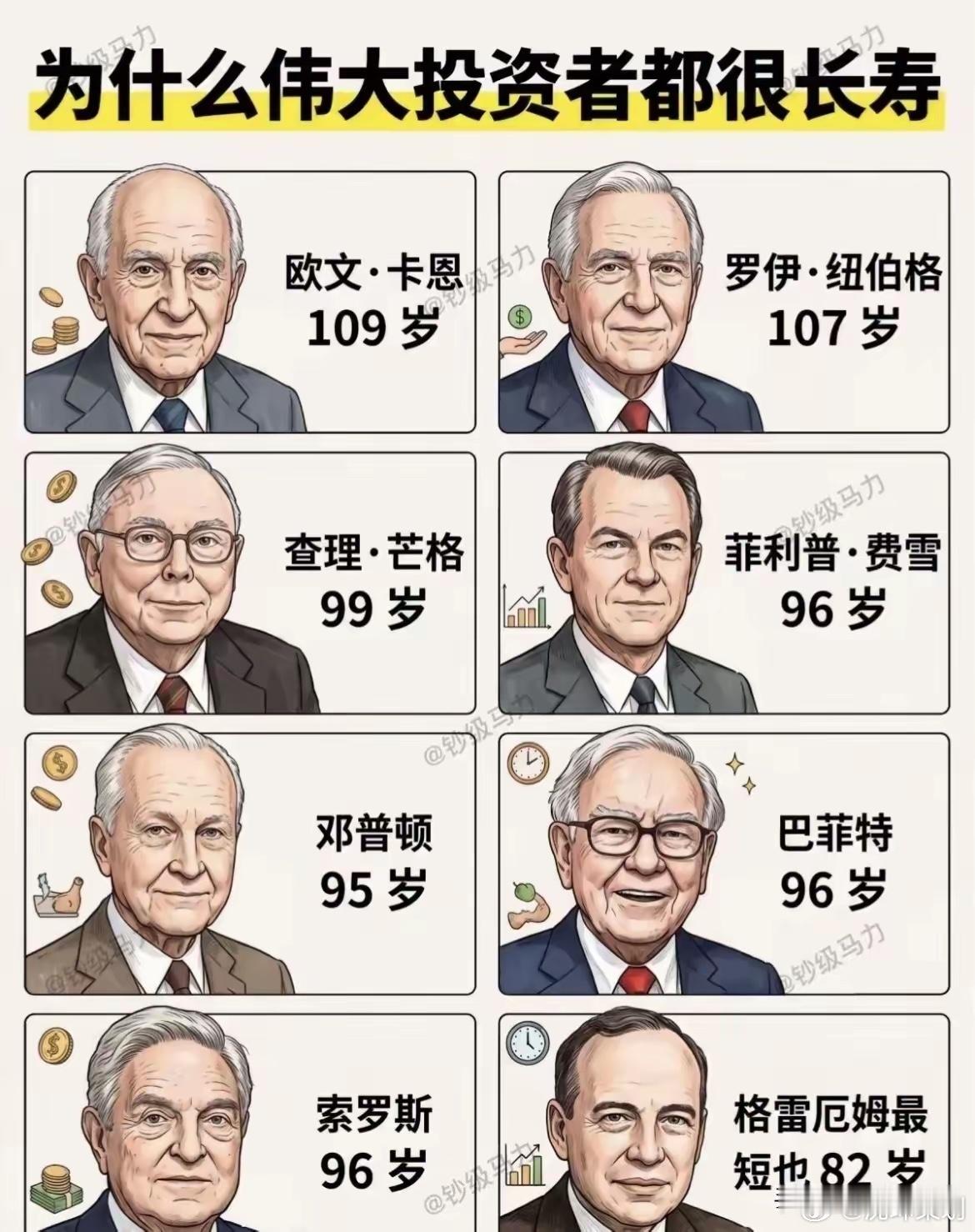 为什么伟大的投资者寿命都很长？因为他们根本不是为了赚钱而是用钱在玩钱，图的就是一