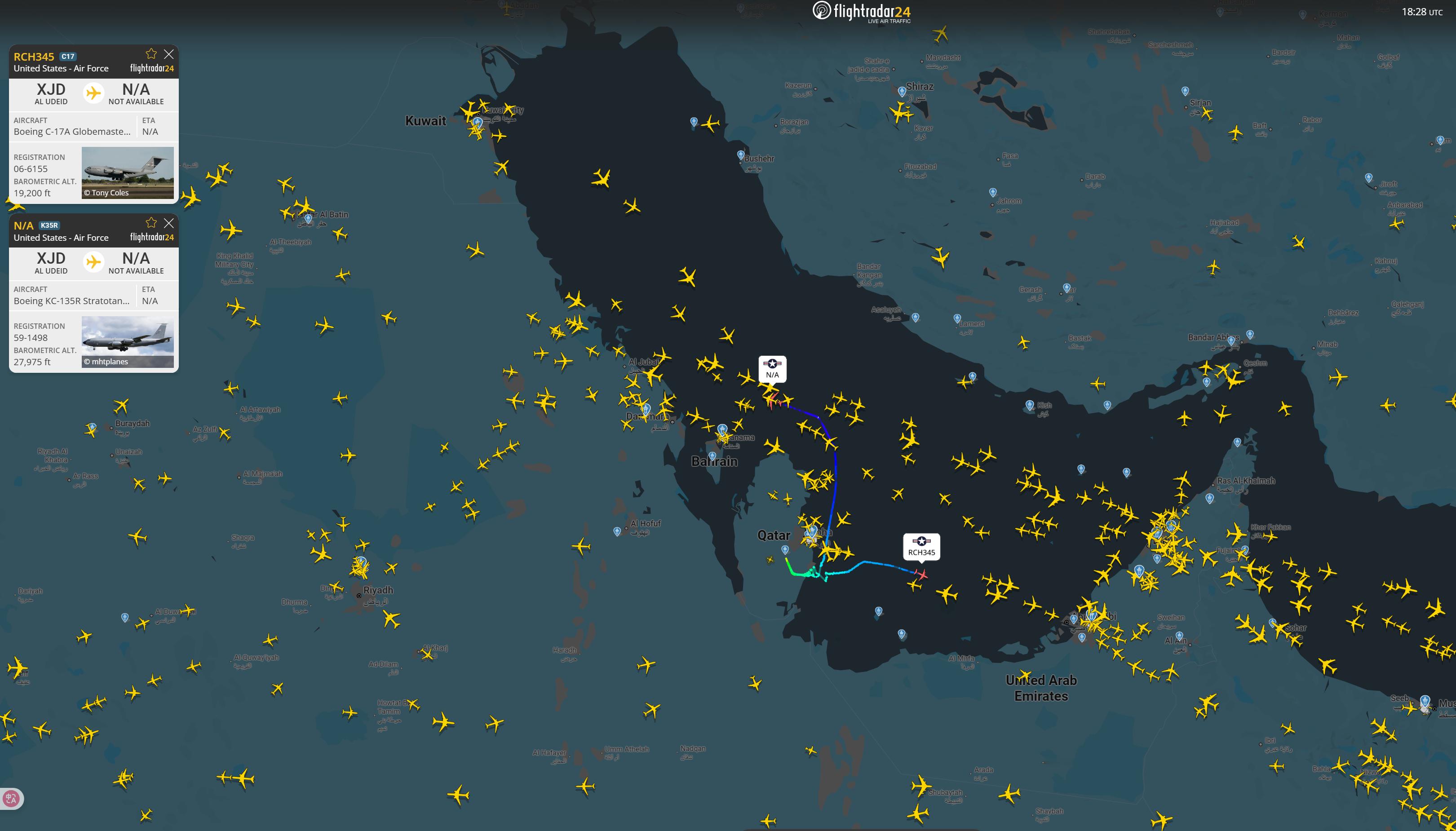 🔻F24数据显示：美军机仍在从乌代德基地起飞飞行。🔻披萨指标略高，EXTRE