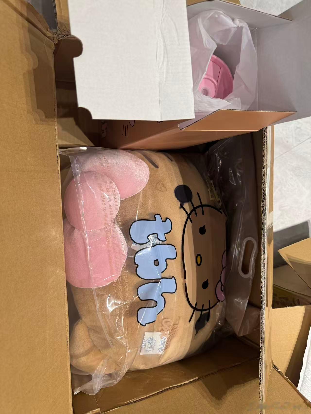 今天又是好开心的一天 收到了 徐老师给我选的kitty 也太可爱了吧她现在在啵啵