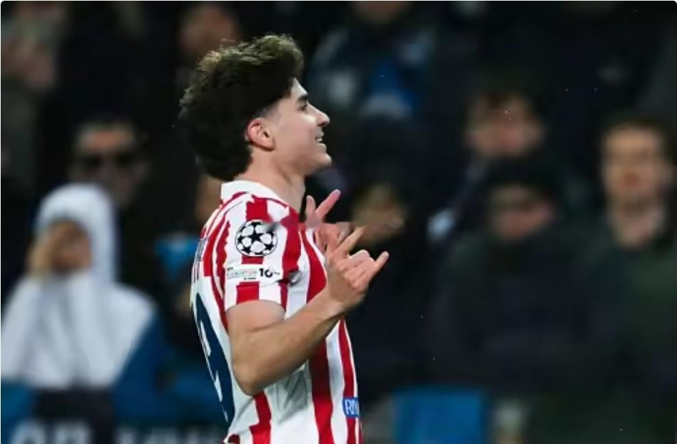 里程碑！阿尔瓦雷斯成历史上最快打进欧冠20球的阿根廷球员在今天凌晨进行的欧冠1/