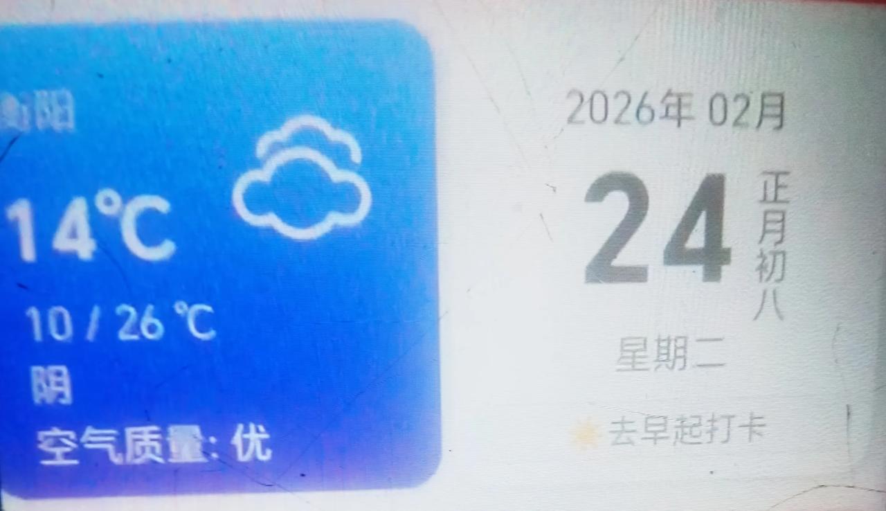 2月24日，农历正月初八日。
中雨，10一15摄氏度。
彩市开工，恭喜发财！