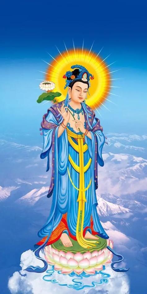 #大势至菩萨圣像集#
每年的农历七月十三日是大势至菩萨的圣诞日，作为智慧象征的大