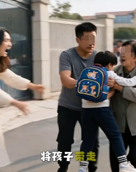 广东深圳，女子发现丈夫与陌生女子当街搂抱，气得要离婚。丈夫为了恶心女子，将孩子强