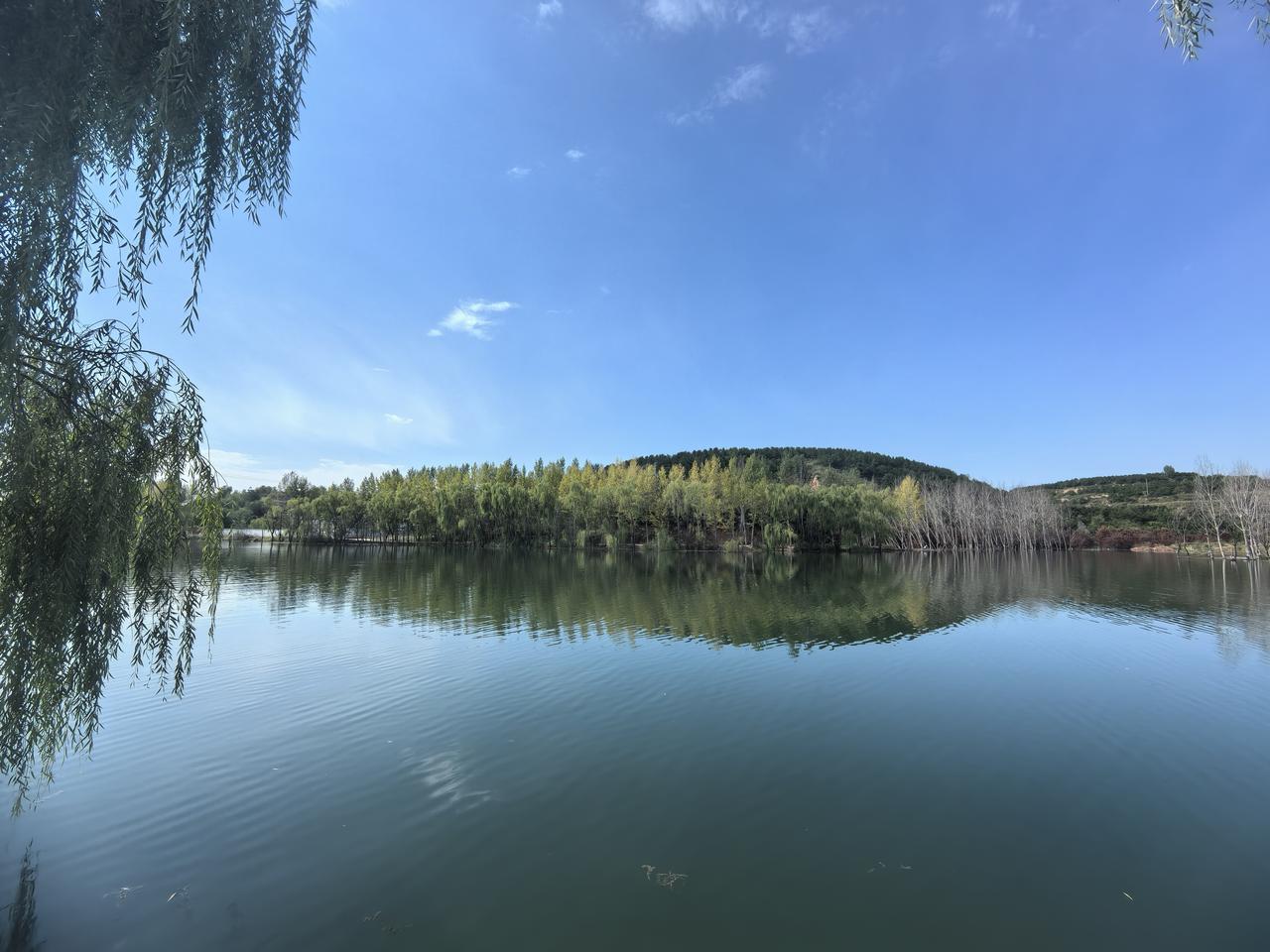 在东山某水库边撞见的那幕场景，实在让人觉得熨帖治愈。
水面平得像被人仔细熨过的蓝