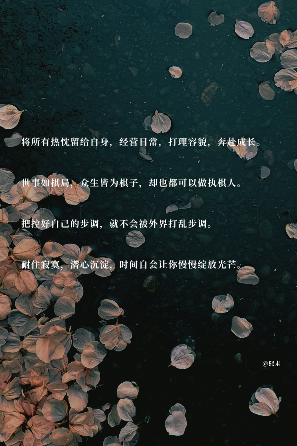试着打开自己，接纳所有的可能性。不在意闲言碎语，远离纷杂琐事，不被外界的声音左右