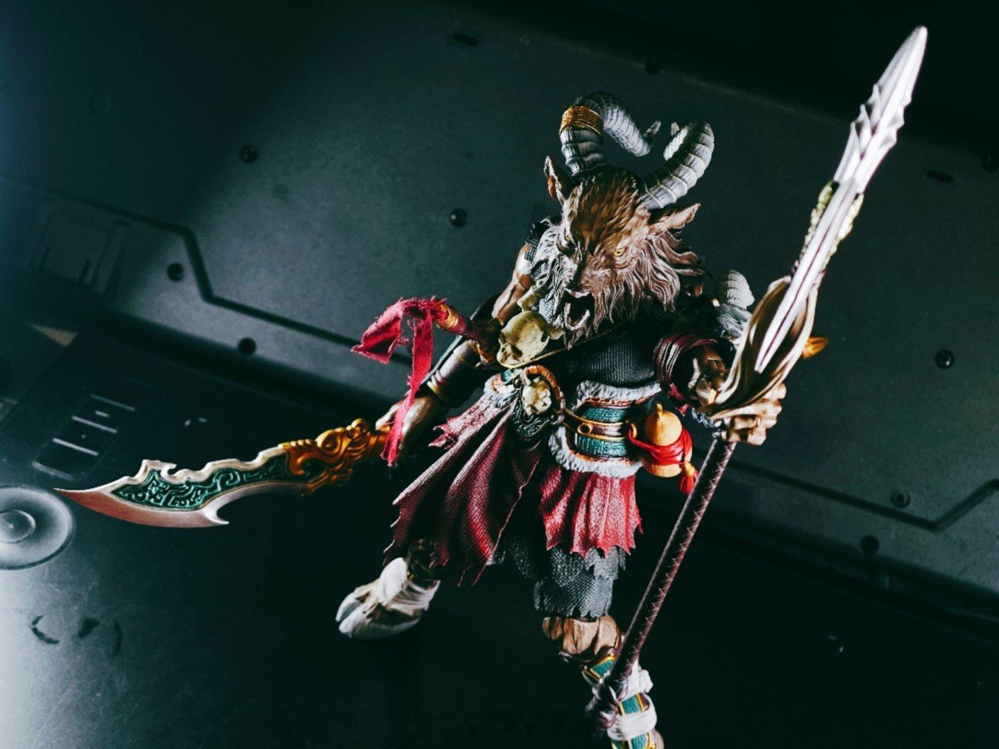 是日烂胶 开箱封神系列 梅山七怪之杨显～喜欢他双持长柄武器和怒吼脸～ 