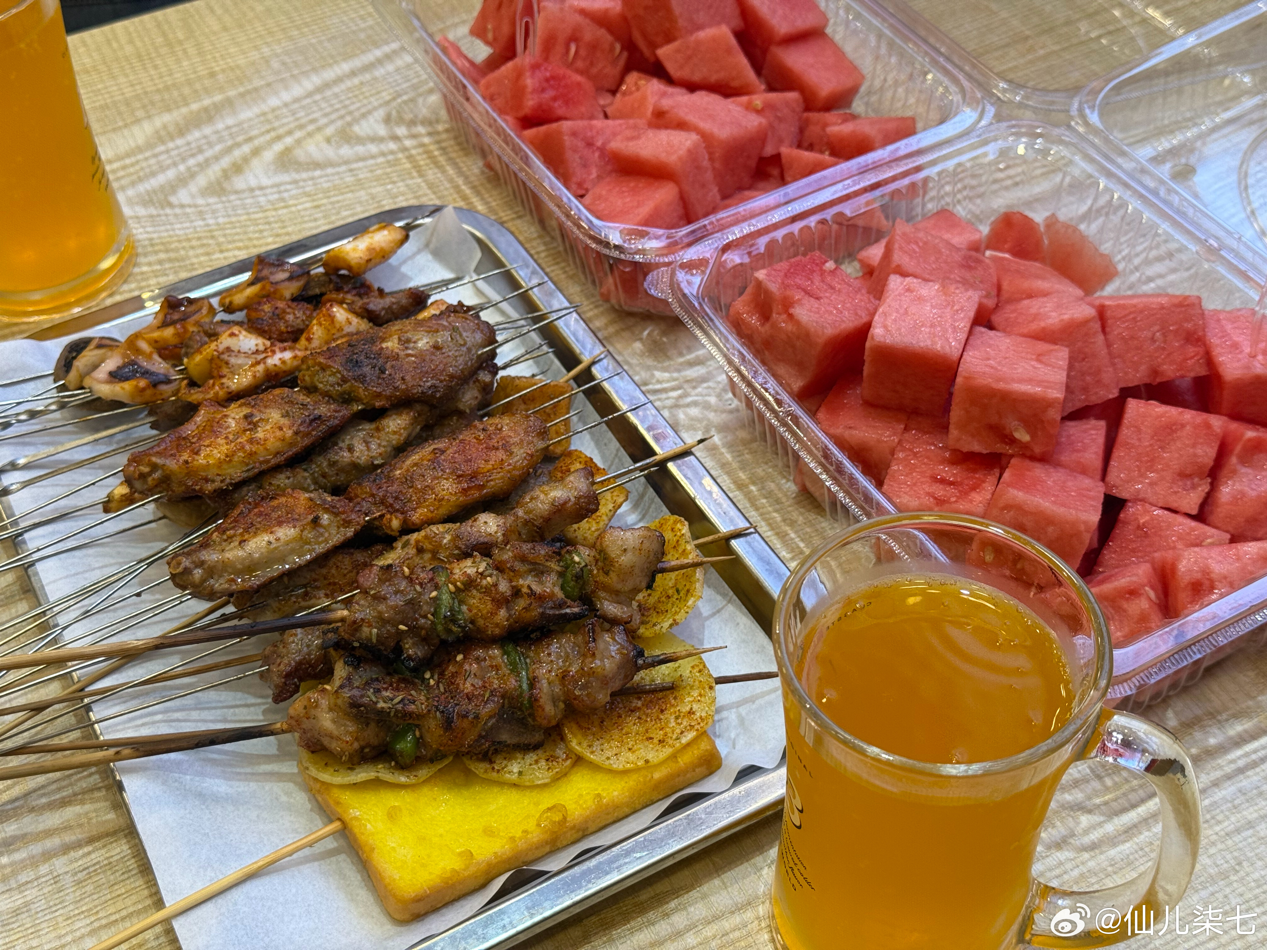 烧烤配西瓜🍉 