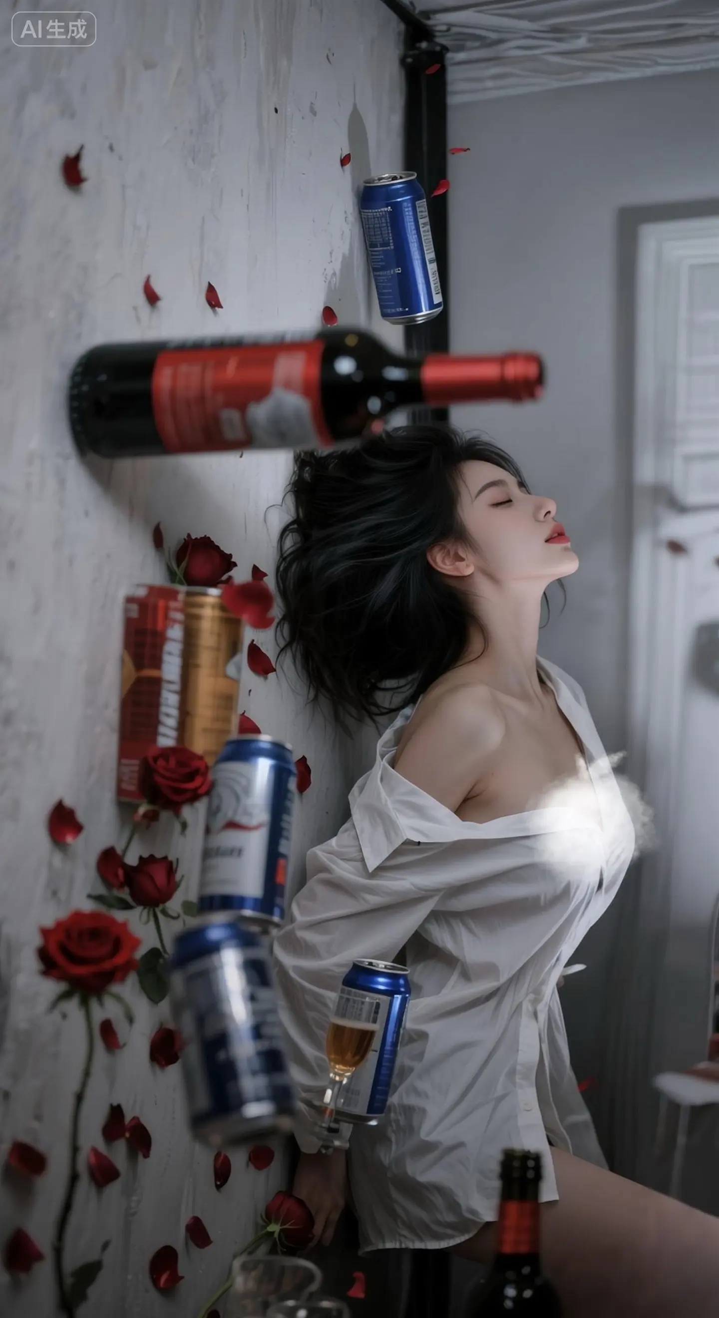 一杯雪花入喉，往事再不回头。