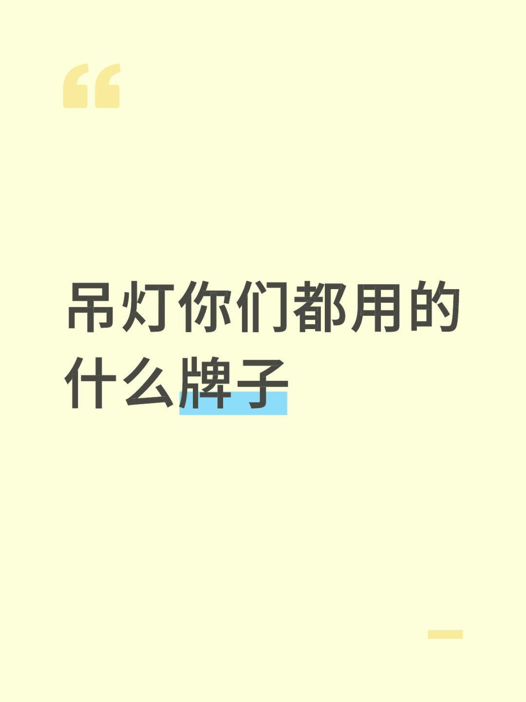 吊灯你们都用的什么牌子