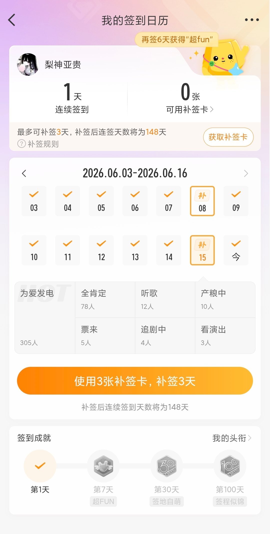 我有点想哭了我才发现我ch又又又断签了。还特么是三天