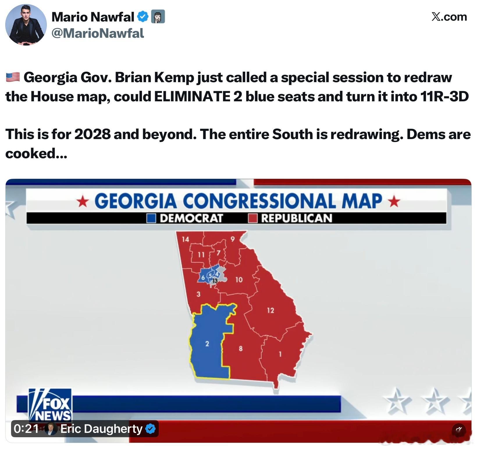 喬治亞州州長布萊恩·坎普（Brian Kemp）剛剛召集了一次特別會議，旨在重新