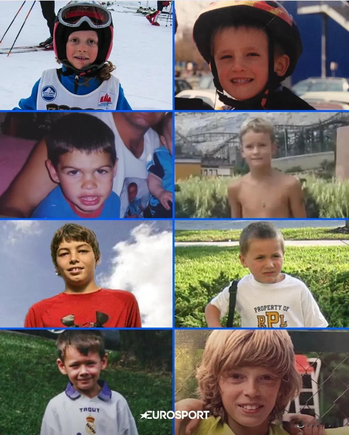 #ATP年终总决赛# 8位男单选手小时候和长大后的对比，有人同比例长大，有人变好