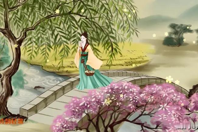 蝶恋花 · 春思
      
陌上花开春色灿，柳吐杨舒，莺燕珂声远。横草连茵芳