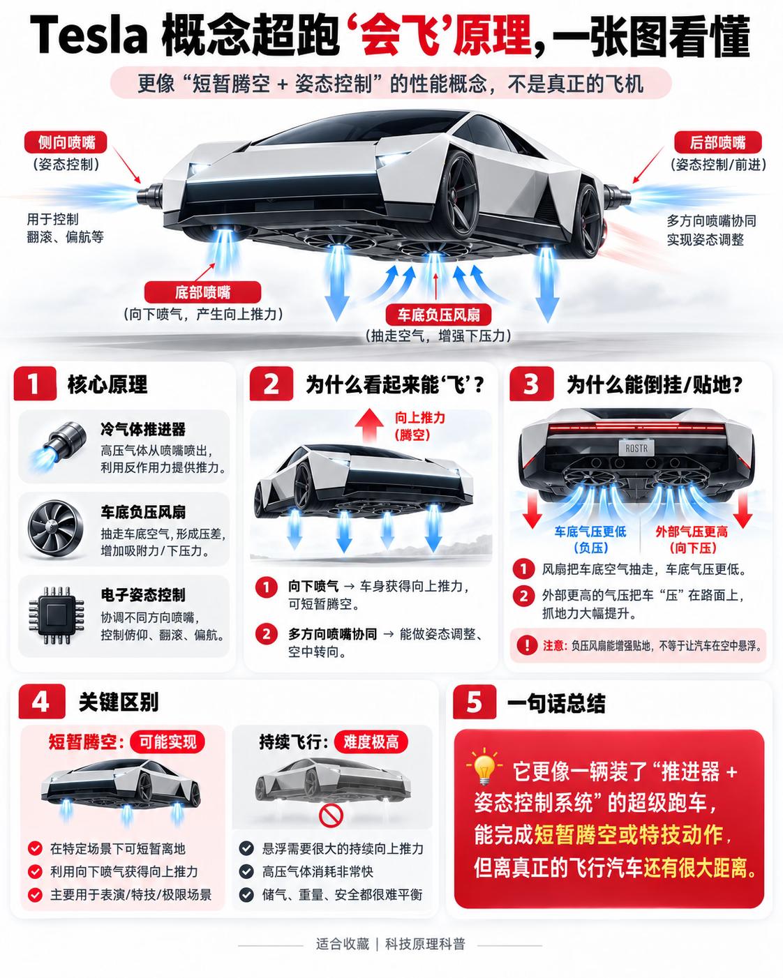 🚗 特斯拉超跑能“飞”？别被忽悠了！一张图揭秘背后的“物理外挂” 

家人们，