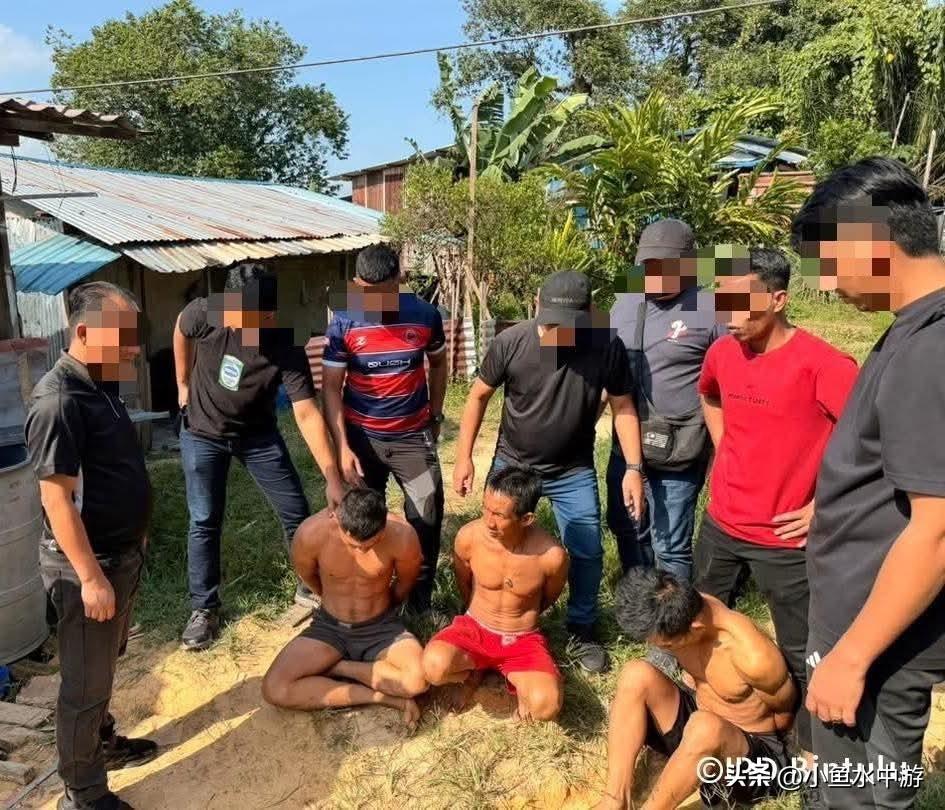 网友竟然把焦点放在匪徒的身材上，与警察形成强烈对比。

马来西亚民都鲁警区总部（