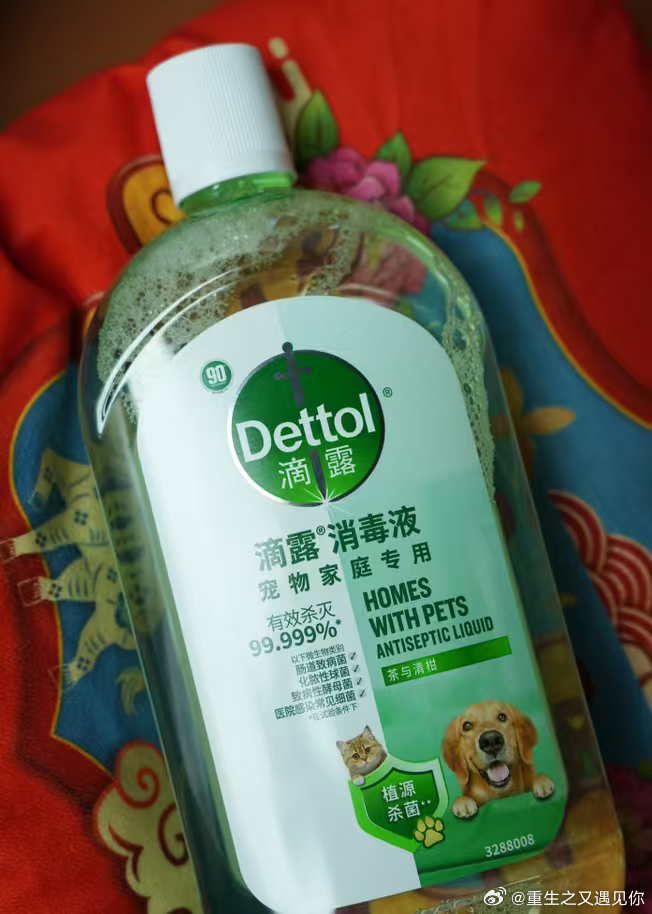 经常深夜下班不想拖地打扰邻居，分装滴露宠物消毒液放进喷壶，喷洒之后自然风干，十分