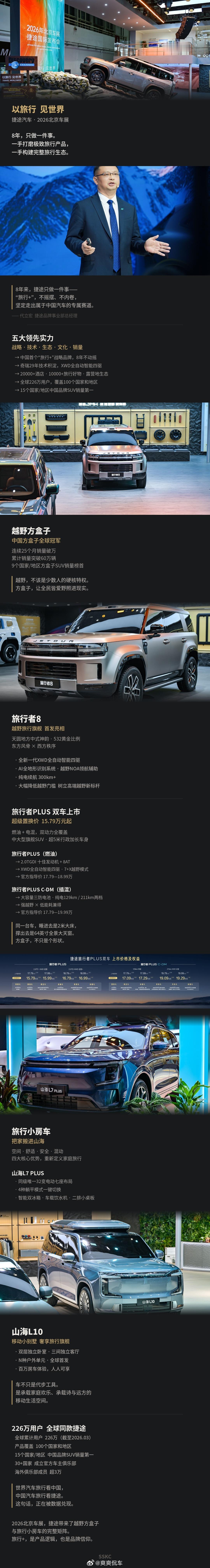 捷途旅行者PLUS捷途旅行者PLUS双车上市以旅行 见世界 捷途汽车2026北京