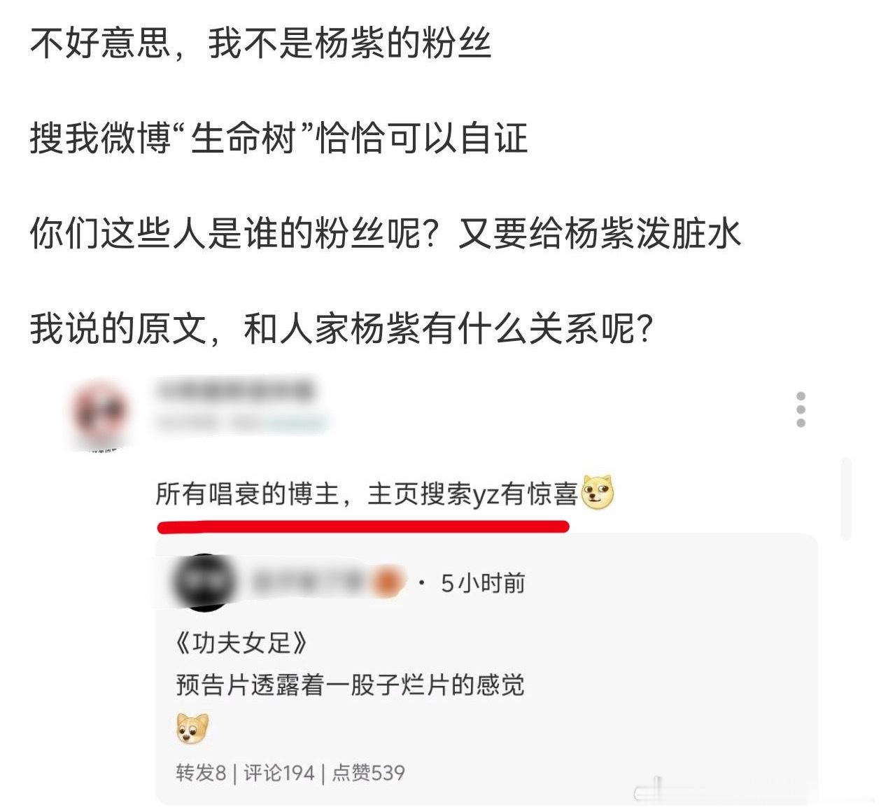 博主唱衰电影就说人家是紫米。 