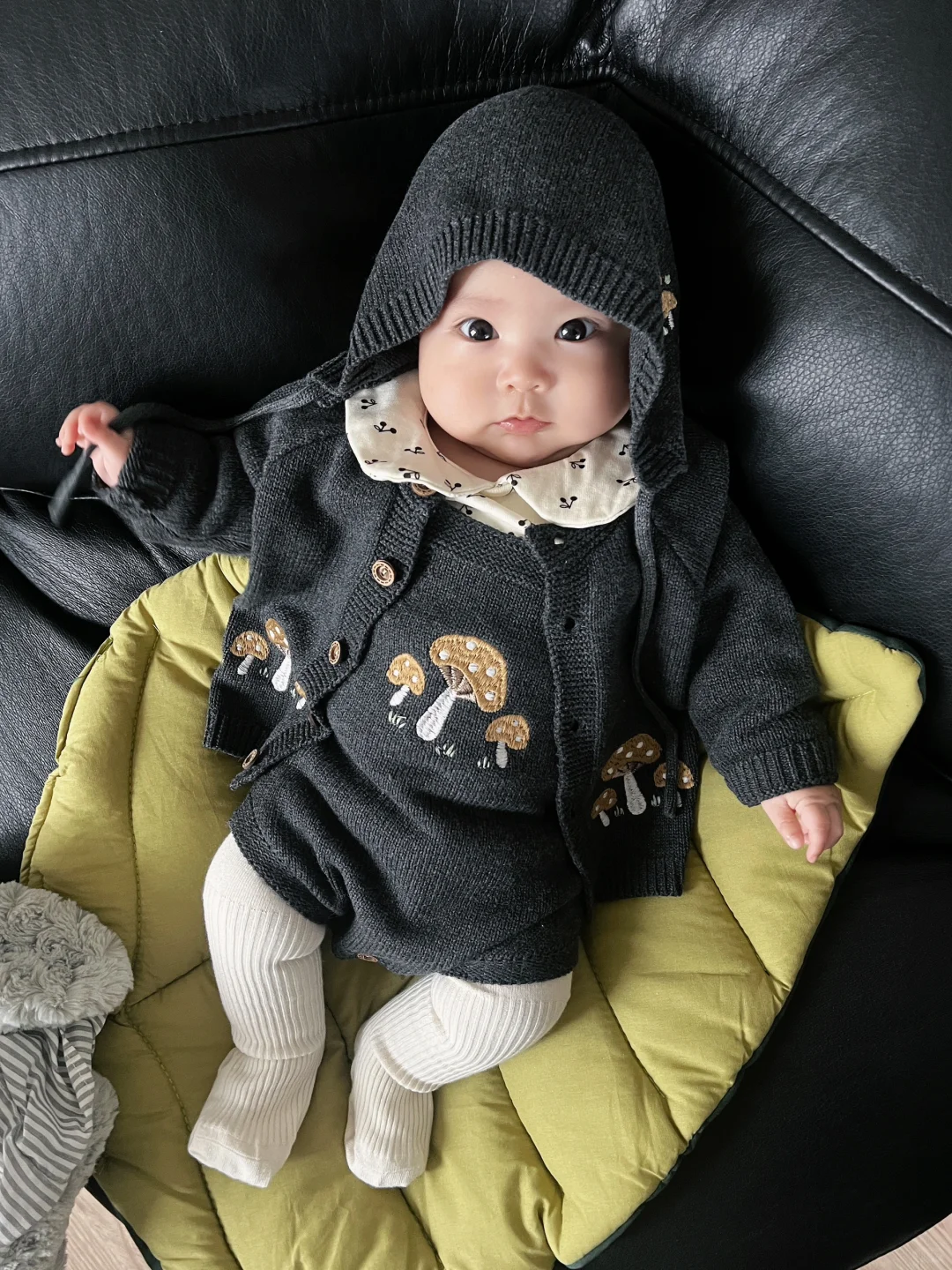 三月龄ootd|👶🏼妈，我这帽子非戴不可吗？