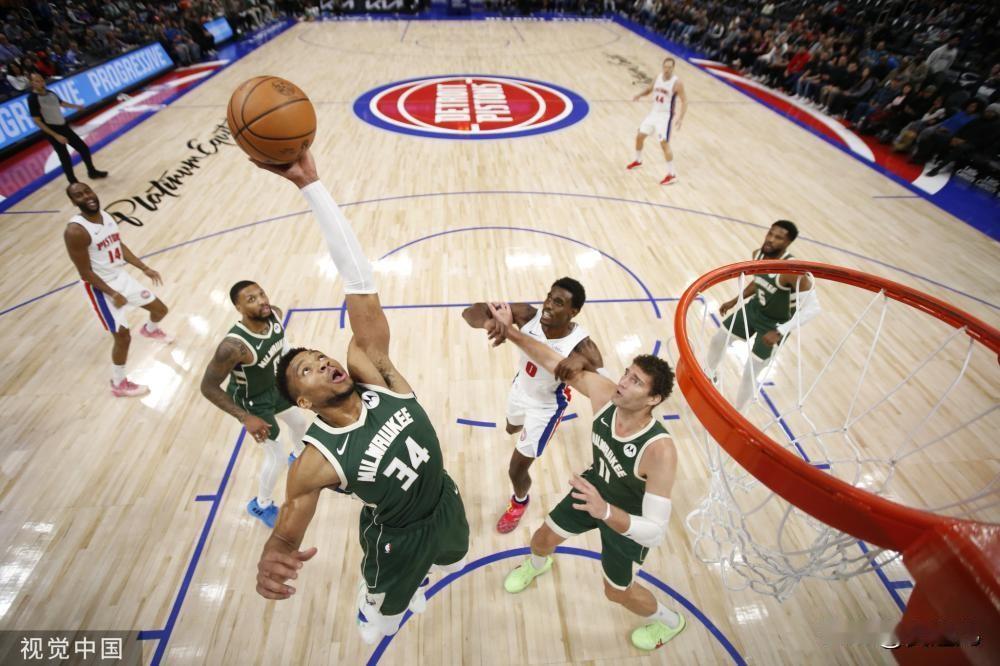 [NBA] 雄鹿122-113活塞
北京时间1月23日，NBA常规赛继续进行，雄