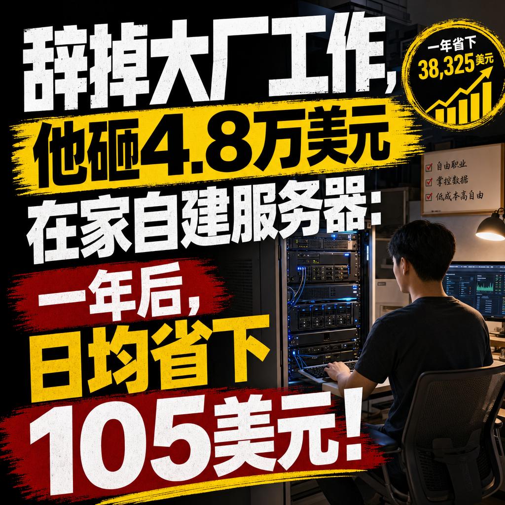 前大厂工程师自建GPU服务器年省超3.8万美元
辞掉大厂工作，他砸4.8万美元在