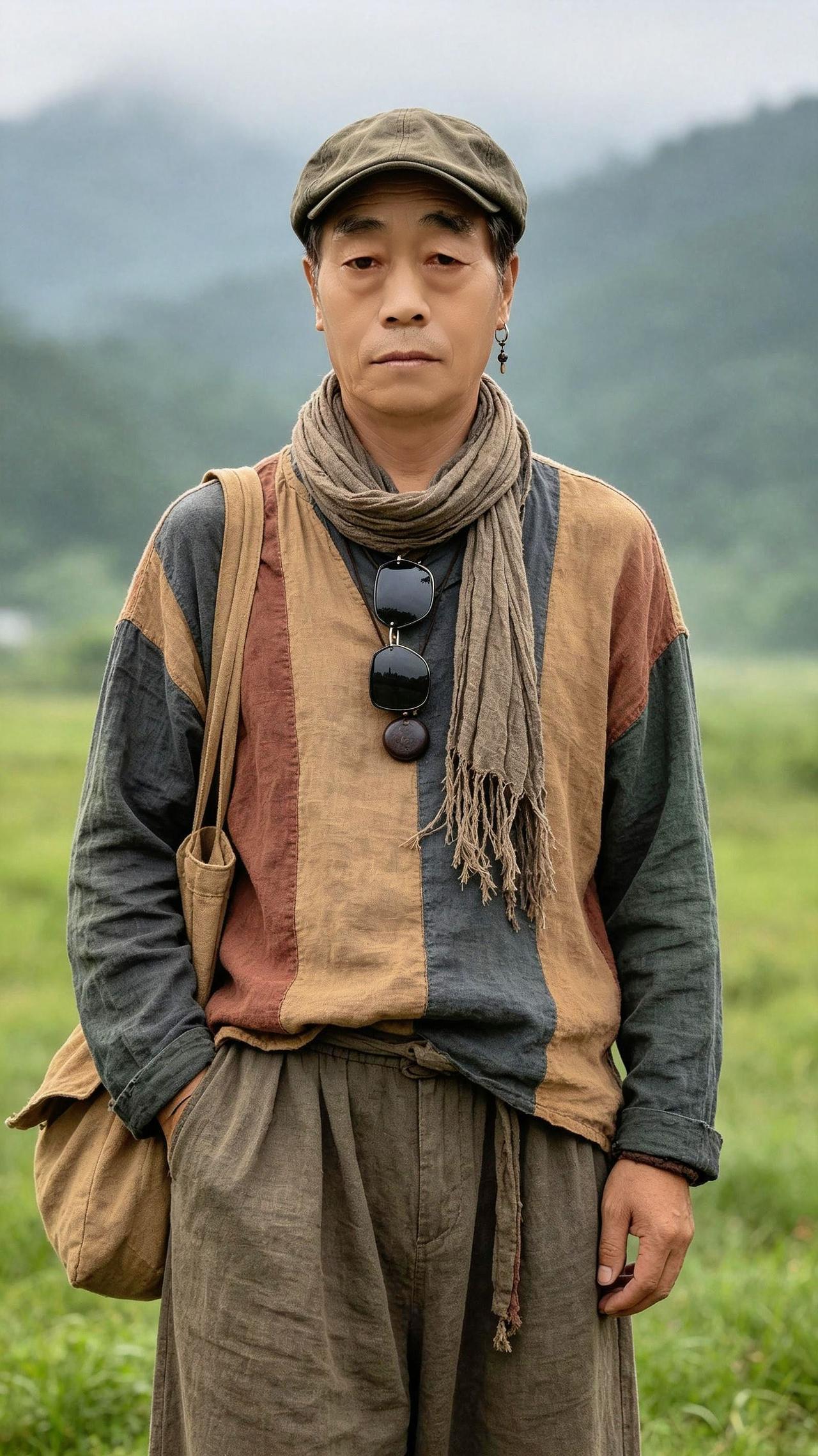 这身复古穿搭，仿佛是从爷爷的衣柜里“偷”出来的时尚秘籍。别人是“时尚弄潮儿”，我