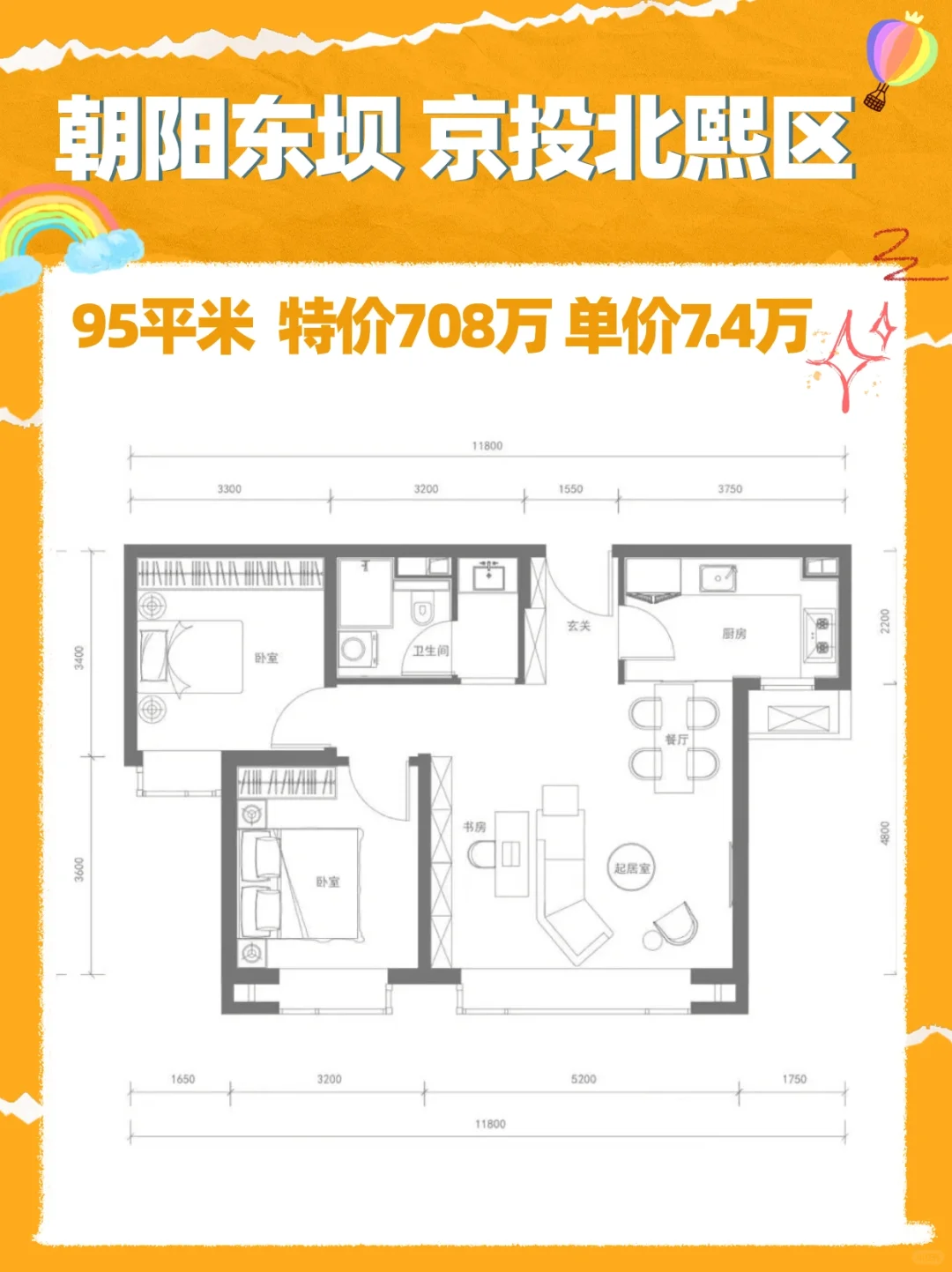 朝阳东坝北熙区‖特价房7.4万起‖额外优惠