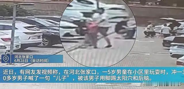 开玩笑还是没教养？河北张家口，一5岁男童在小区玩时，冲着一名30岁男邻居喊“儿子