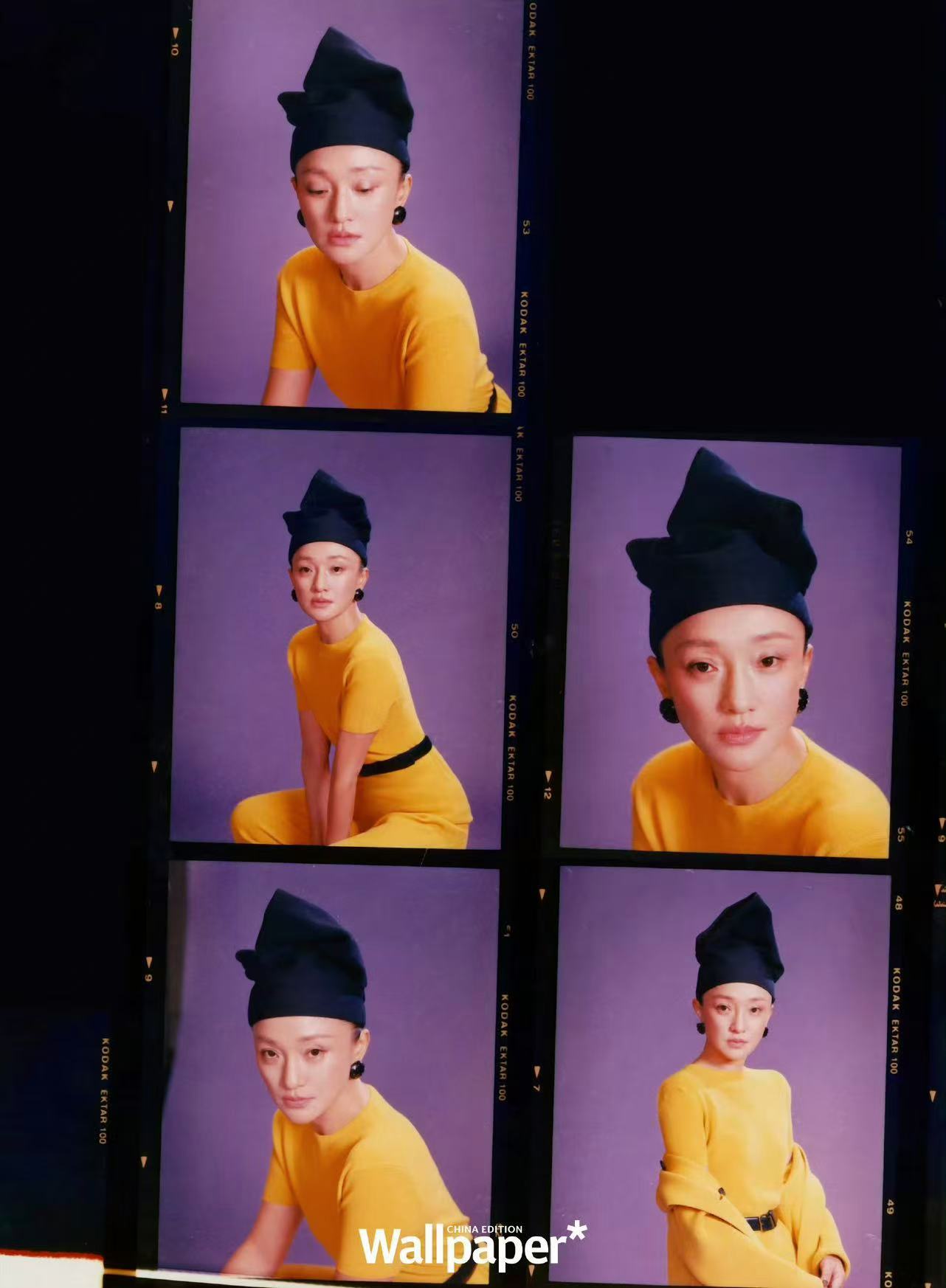 周迅金色长发 看完《Wallpaper》3月刊，彻底被周迅的金发造型征服！那种不