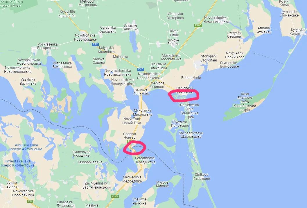 乌克兰南方作战司令部发言人娜塔莉亚·胡梅纽克指出，乌克兰对琼哈尔和亨尼切斯克桥的