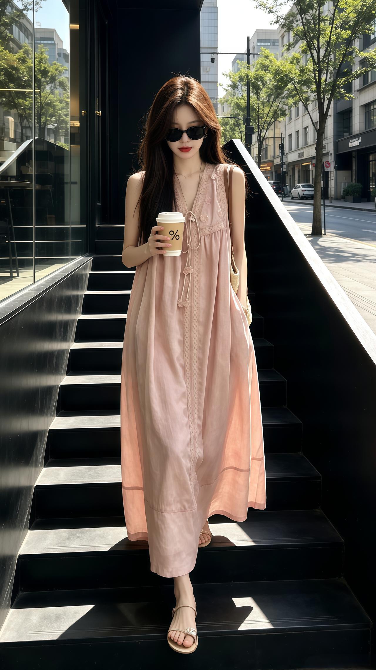 韩系穿搭休闲连衣裙大码女装穿搭气质穿搭