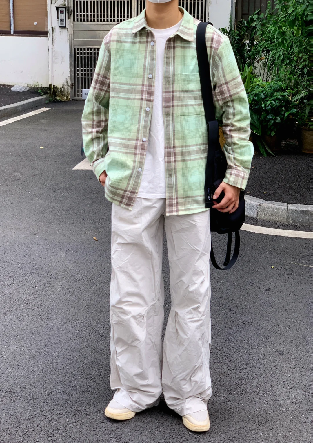 秋季男生衬衫穿搭🍂拒绝不了的牛油果🥑➕⚪️