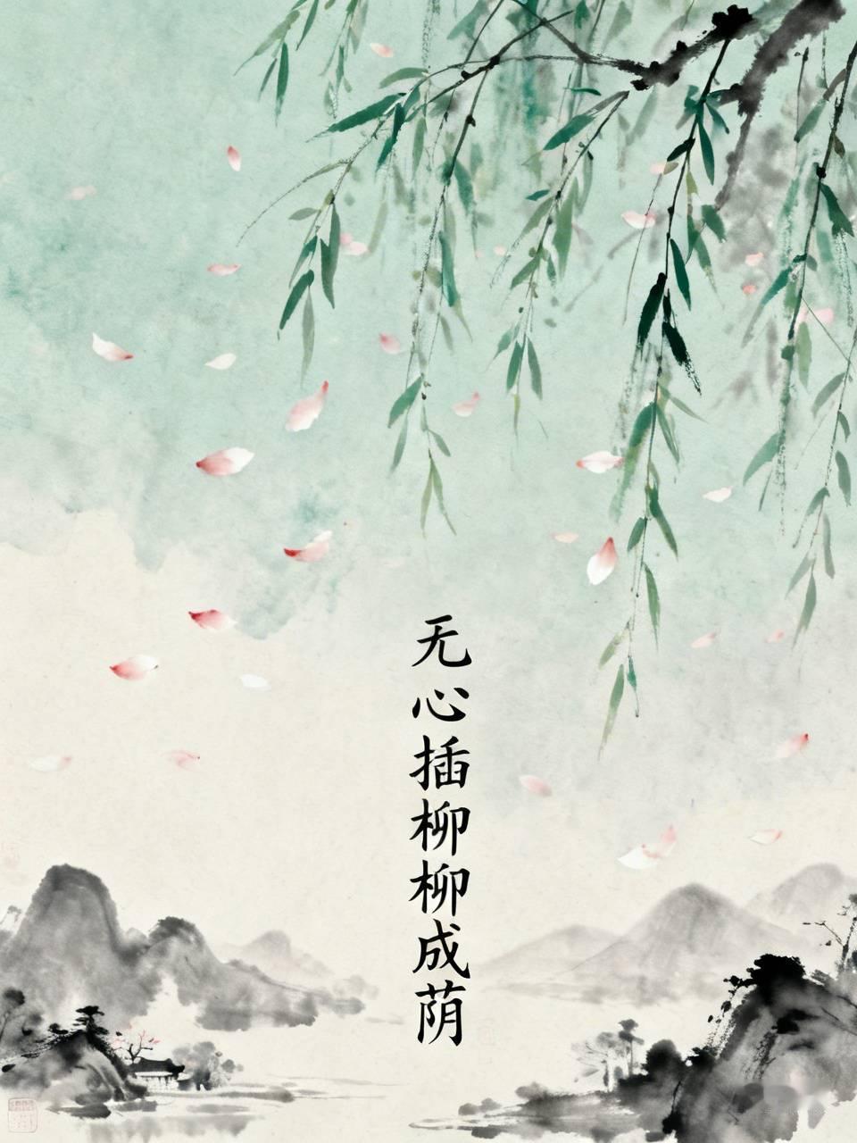 “有心栽花花不发”，经典的下联是“无意插柳柳成荫”。这话太有道理了，生活里这种事