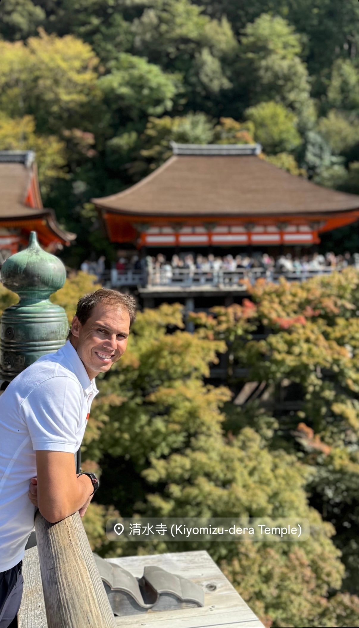 纳达尔在Instagram晒照定位自己又去了日本，这一次应该是参加赞助商里查德-