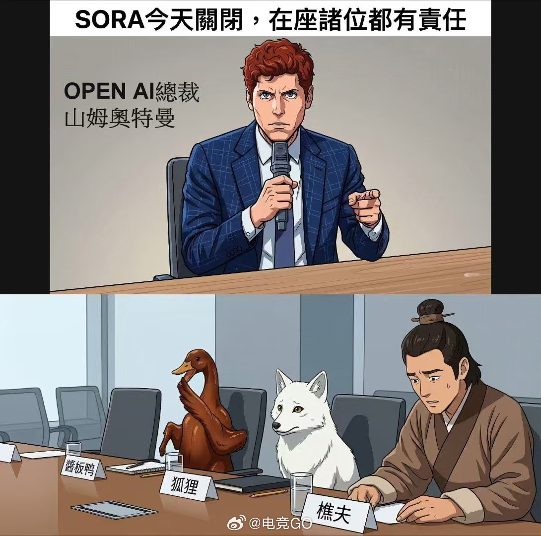 Sora关闭主要责任人：迷惑行为大赏ai