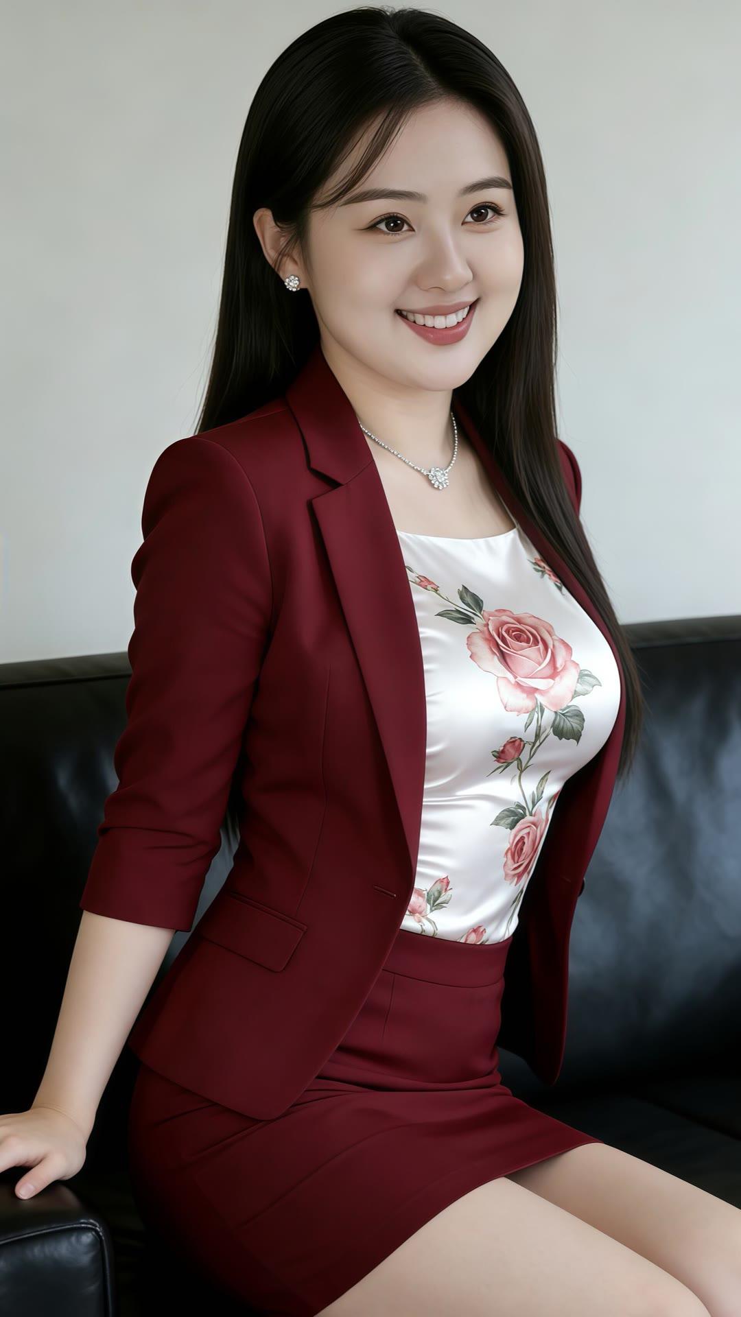 优雅红裙穿搭，绽放职场魅力！🌹✨