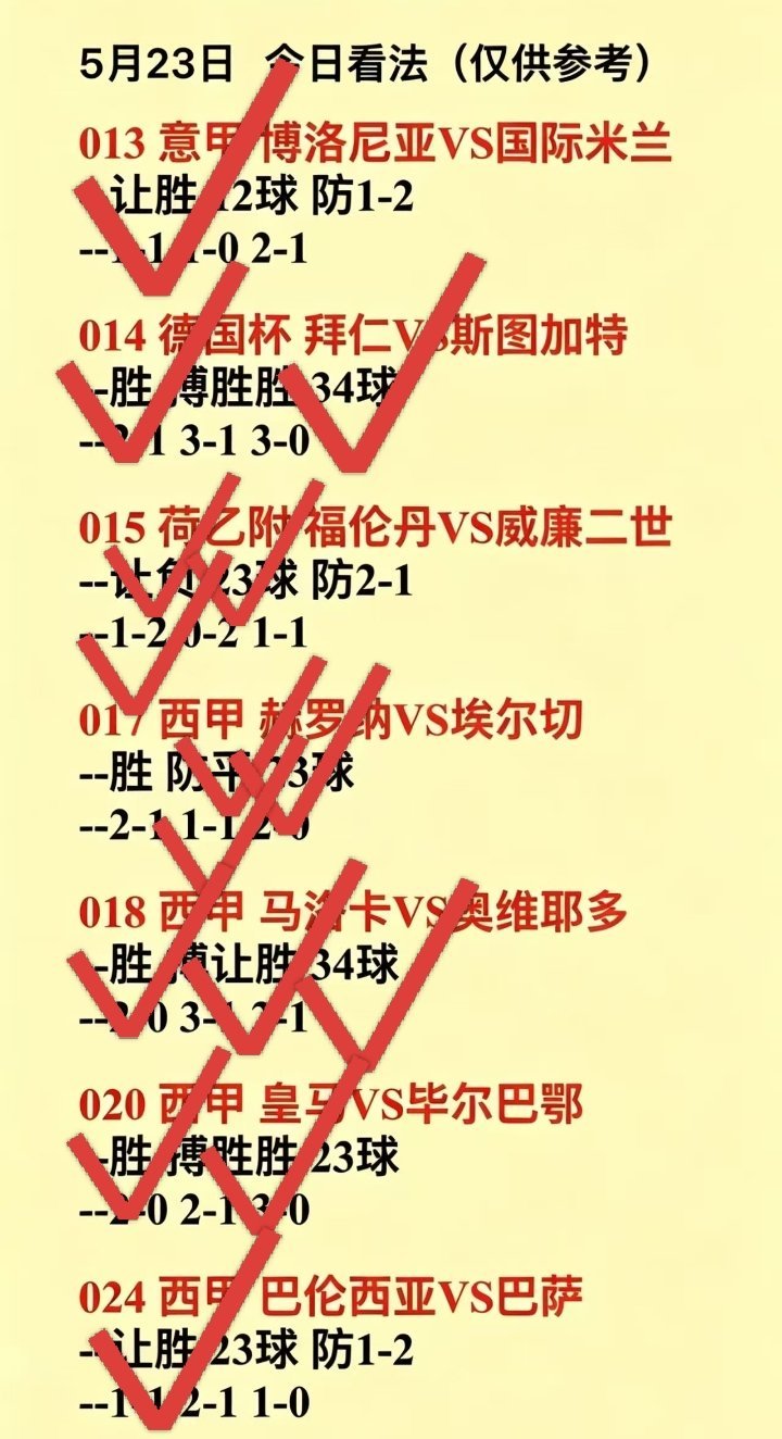 🏆五月23号 7✓7，红不喜黑不躁一直保持🏆昨日顺利拿下佳绩，整体状态格外出