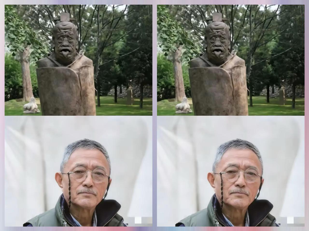 老子像拆了，
我宣布，今天最想哭的人出现了，
不是游客，也不是市民，而是田世信教