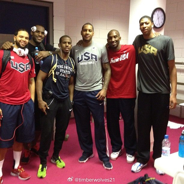 德隆·威廉姆斯、勒布朗·詹姆斯、克里斯·保罗、卡梅洛·安东尼、科比·布莱恩特和安