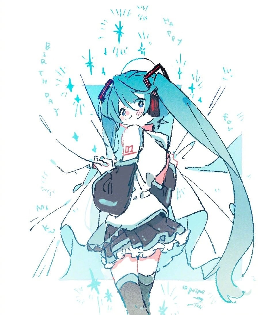 动漫[超话]‎初音未来日漫 一组初音未来的同人图，是很治愈又可爱的画风。三只松鼠
