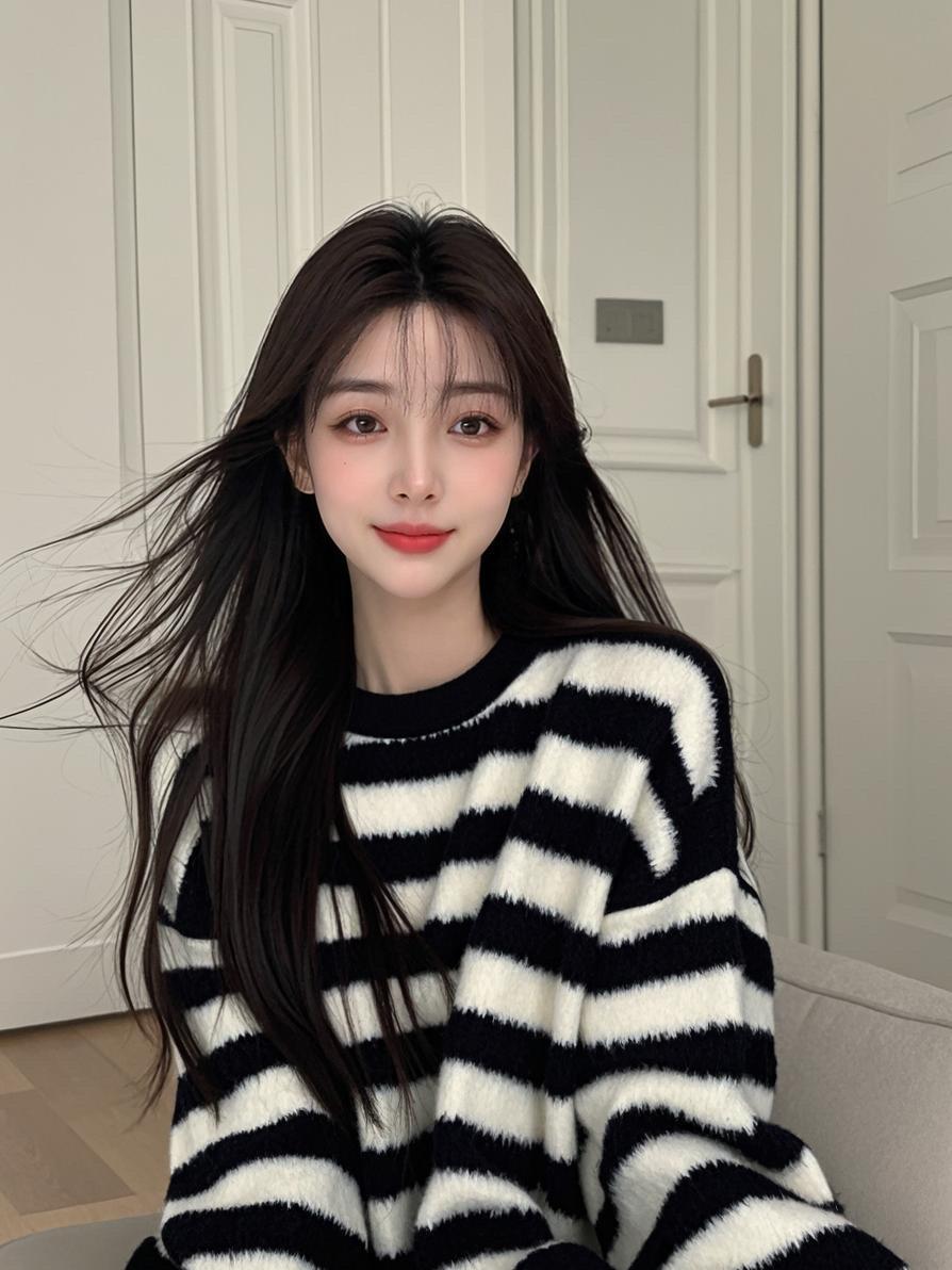 AI条纹慵懒美