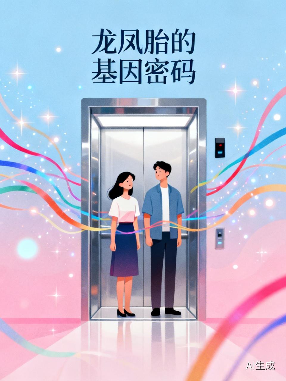 电梯里，一对年轻夫妻正在交谈。妻子说道：“瞧见朋友最近生了对双胞胎，还是龙凤胎呢